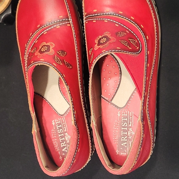 L'ARTISTE by SPRING STEP | 'Burbank' Red Leather Slip On - EU 37 / US 6.… - Picture 6 of 11